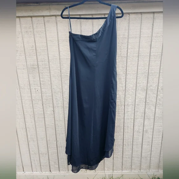 White House Black Market Midnight Blue One Shoulder Dress - Picture 4 of 4